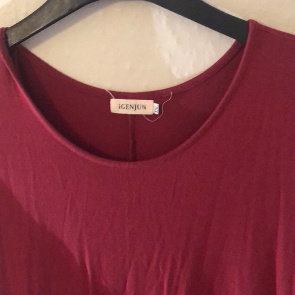 Red Long Sleeve Dress - Picture 5 of 8